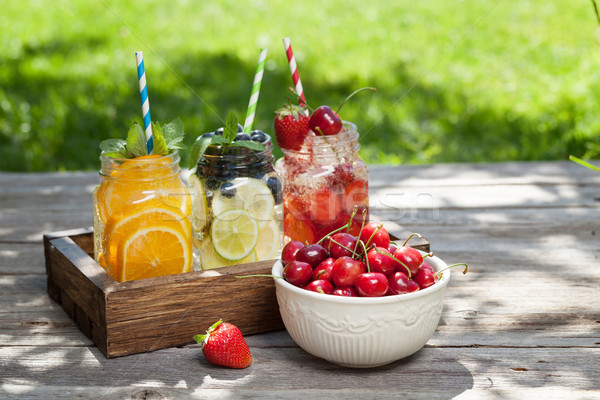 Taze limonata kavanoz yaz meyve karpuzu Stok fotoğraf © karandaev