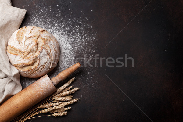 Homemade crusty bread Stock photo © karandaev