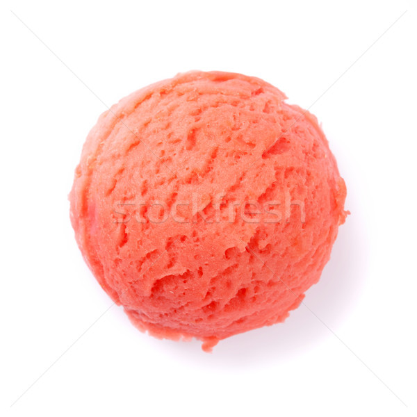 Raspberry ice cream scoop Stock photo © karandaev