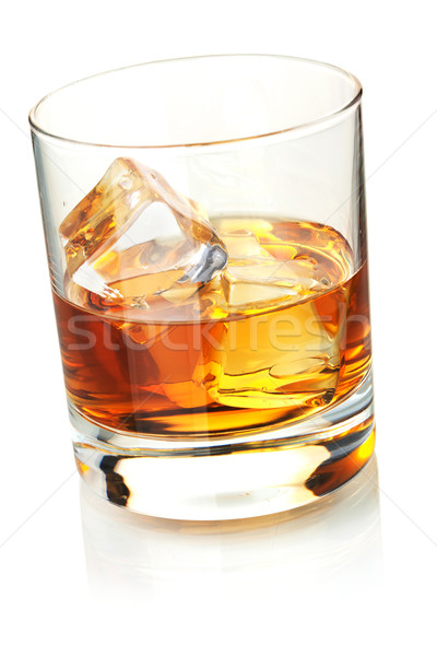 Whiskey with ice cubes Stock photo © karandaev