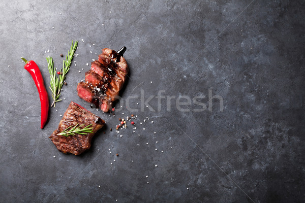 Grilled sliced beef steak Stock photo © karandaev