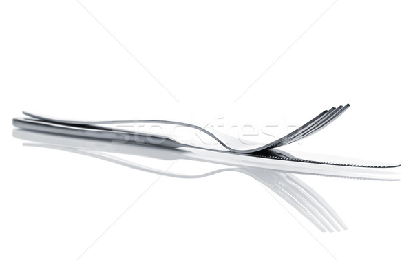 Silverware or flatware set of fork and knife Stock photo © karandaev