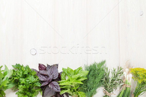 Stock photo: Fresh garden herbs