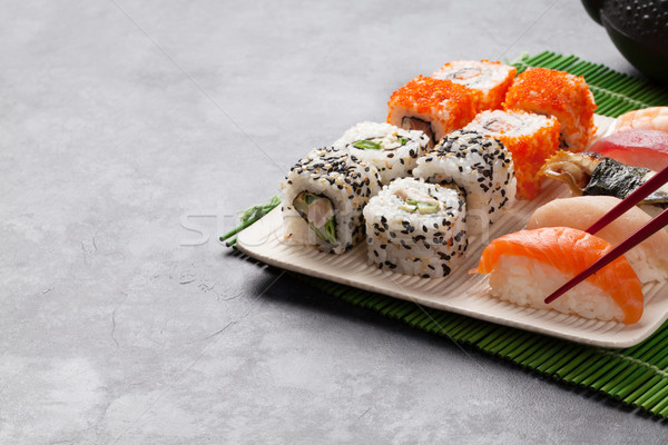Sushi and maki set Stock photo © karandaev