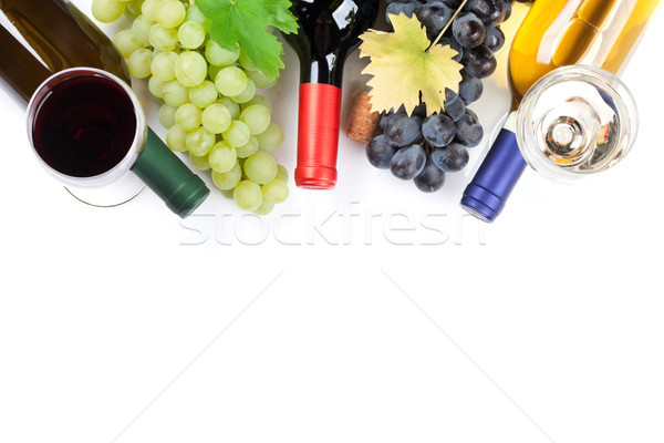 Wine and grapes Stock photo © karandaev