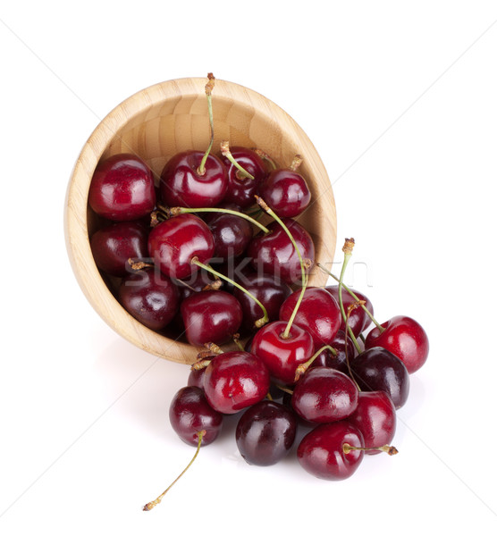 Spilled ripe cherries Stock photo © karandaev