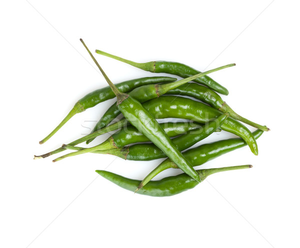 Green hot chili peppers Stock photo © karandaev