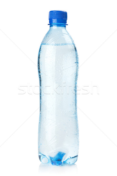 Stockfoto: Klein · fles · water · geïsoleerd · witte · groene