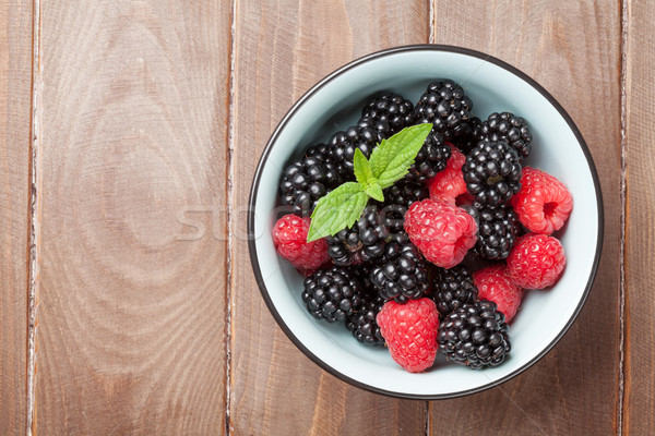 Blackberries and raspberries Stock photo © karandaev