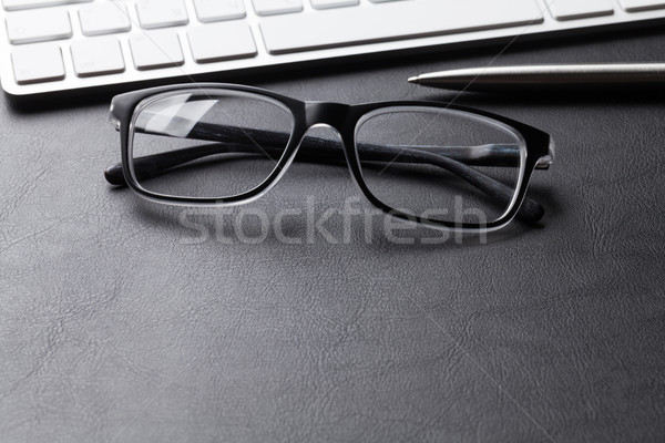 Komputera okulary przestrzeni pracy Zdjęcia stock © karandaev