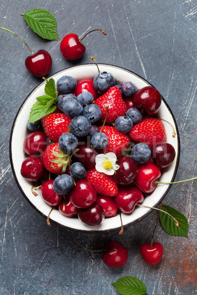 Fresh summer berries Stock photo © karandaev