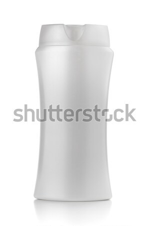 Alb şampon sticlă izolat corp proiect Imagine de stoc © karandaev