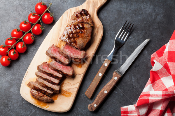 Grilled sliced beef steak Stock photo © karandaev