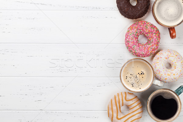 Coffee and donuts Stock photo © karandaev
