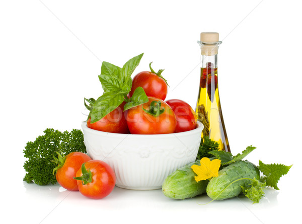 Ripe vegetables and herbs Stock photo © karandaev