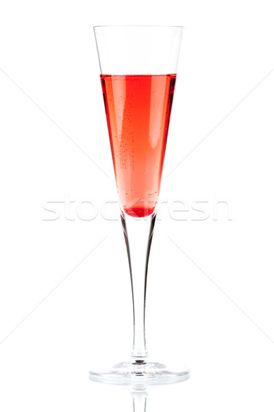 Stock photo: Red Champagne alcohol cocktail