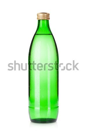 Foto stock: Vidro · garrafa · água · isolado · branco