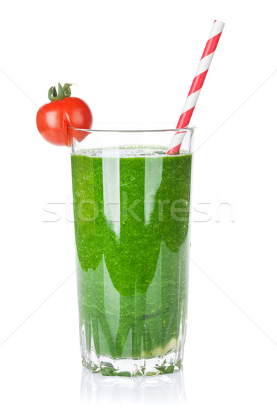 Smoothie verde isolado branco natureza folha Foto stock © karandaev