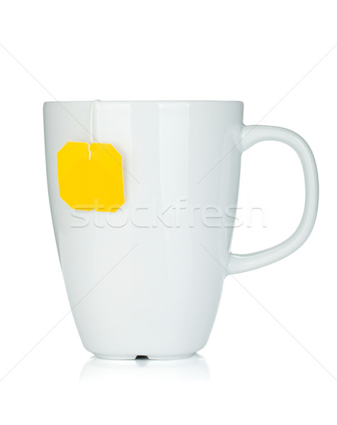 Weiß Teetasse isoliert Design Raum trinken Stock foto © karandaev