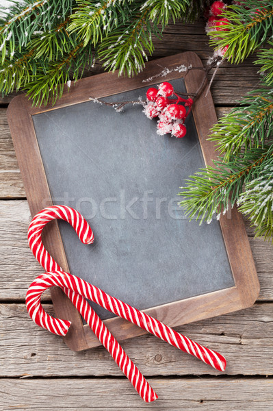 [[stock_photo]]: Noël · tableau · bonbons · canne · neige