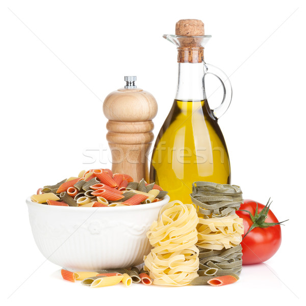 Foto stock: Pasta · tomate · aislado · blanco