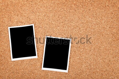 Polaroid Foto Frames Kork Textur Papier Stock foto © karandaev