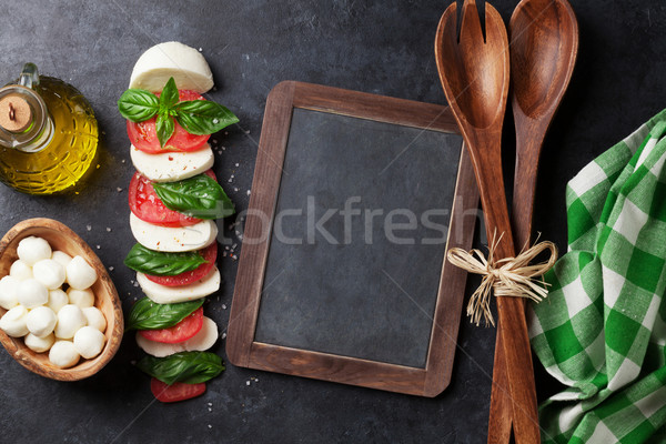 Mozzarella kaas tomaat basilicum caprese caprese salade Stockfoto © karandaev