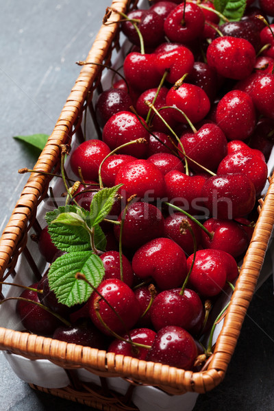 Fresh summer cherry Stock photo © karandaev