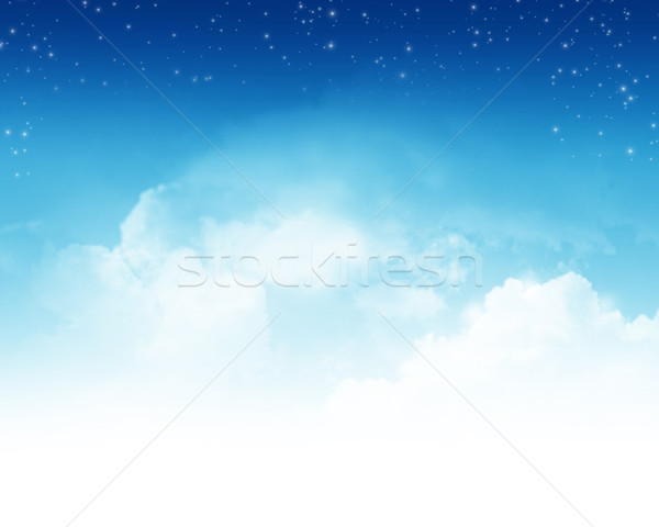 多雲 天空 明星 抽象 藍天 質地 商業照片 © karandaev