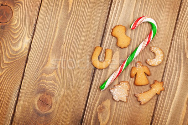 Foto stock: Caseiro · natal · pão · de · especiarias · bolinhos · doce