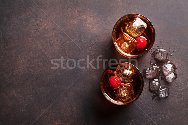 Manhattan cocktail Stock photo © karandaev
