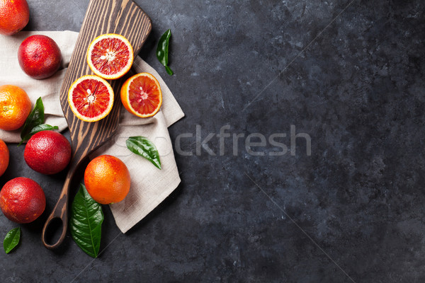 Foto stock: Frescos · rojo · naranja · frutas · piedra · mesa