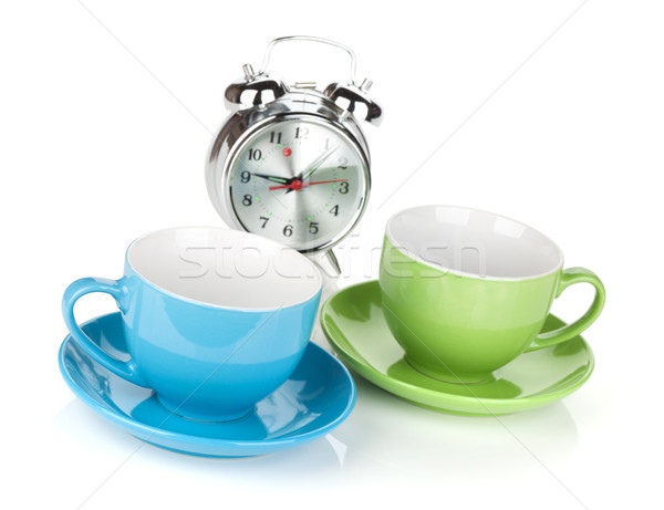 Manhã café tempo isolado branco comida Foto stock © karandaev