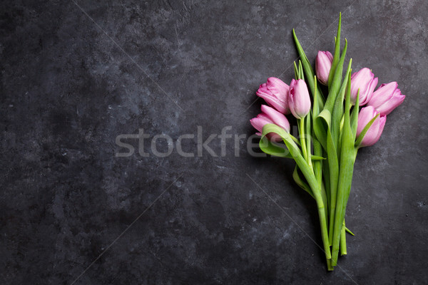Fresh purple tulip flowers Stock photo © karandaev