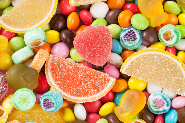Farbenreich Süßigkeiten Gelee Geburtstag Hintergrund Gruppe Stock foto © karandaev