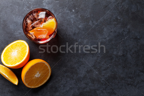 Negroni cocktail Stock photo © karandaev