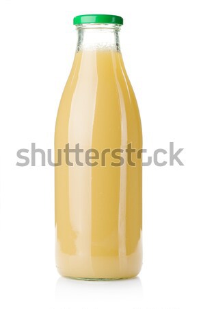 Gruszka soku szkła butelki odizolowany biały Zdjęcia stock © karandaev