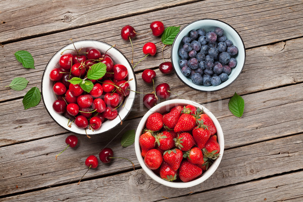 Fresh summer berries Stock photo © karandaev