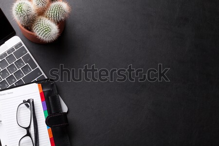 Bureau travail table portable haut [[stock_photo]] © karandaev