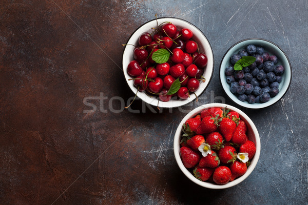 Fresh summer berries Stock photo © karandaev