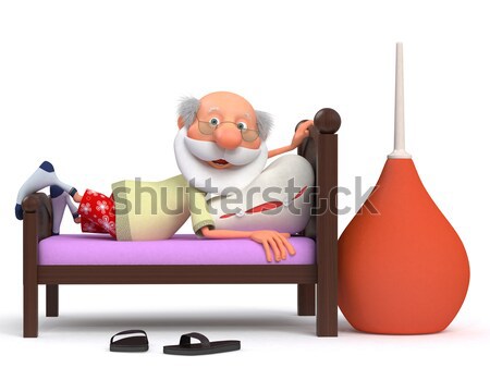 The 3D little man became angry. Stock photo © karelin721