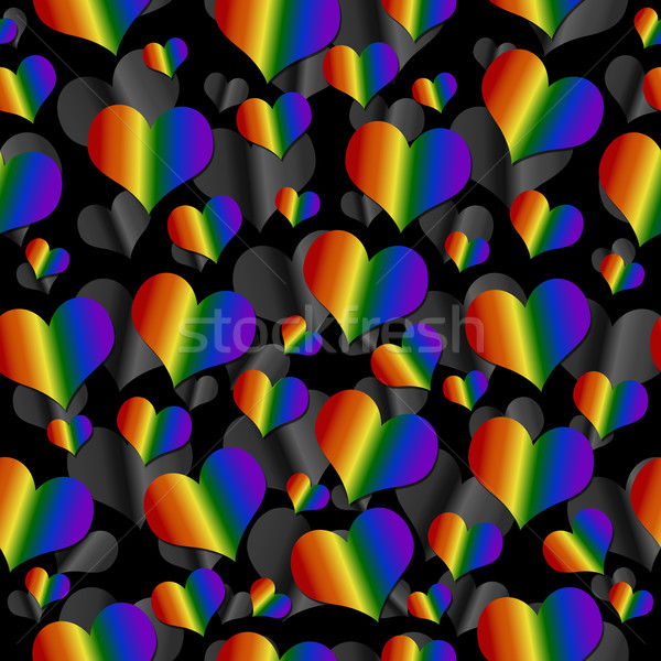 Gurur renkli kalpler siyah karo model Stok fotoğraf © karenr
