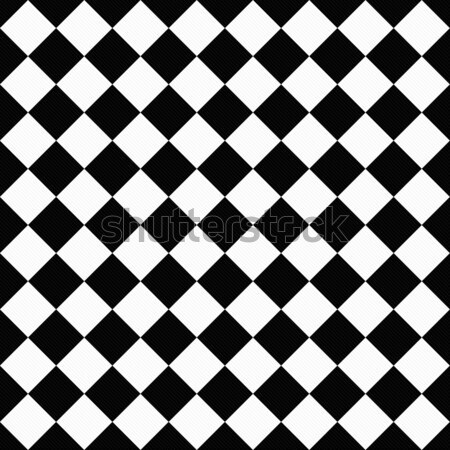 Black and White Diagonal Checkers on Textured Fabric Background Stock photo © karenr