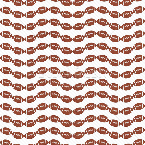 Brown and White Football Tile Pattern Repeat Background Stock photo © karenr