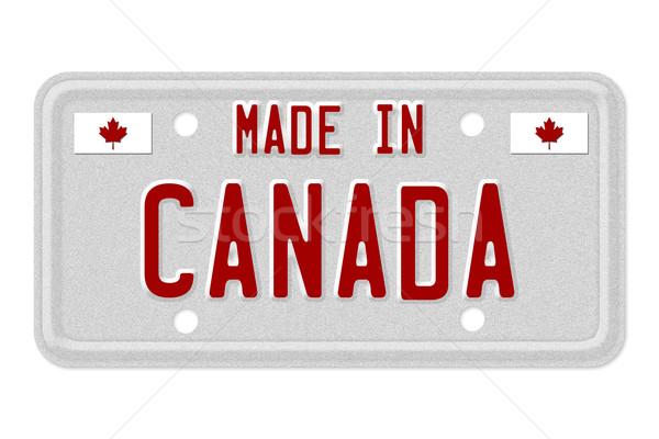 Made in Canada License Plate Stock photo © karenr