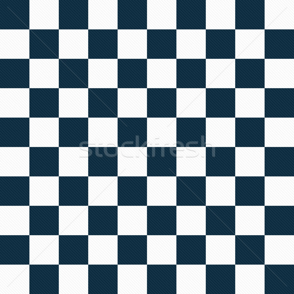 Navy Blue and White Checkers on Textured Fabric Background Stock photo © karenr