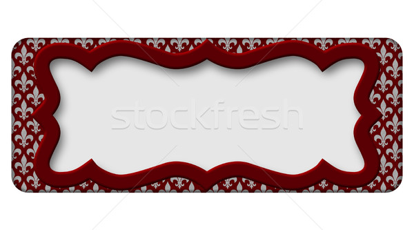 Stock photo: Red and Gray Fleur De Lis Textured Background