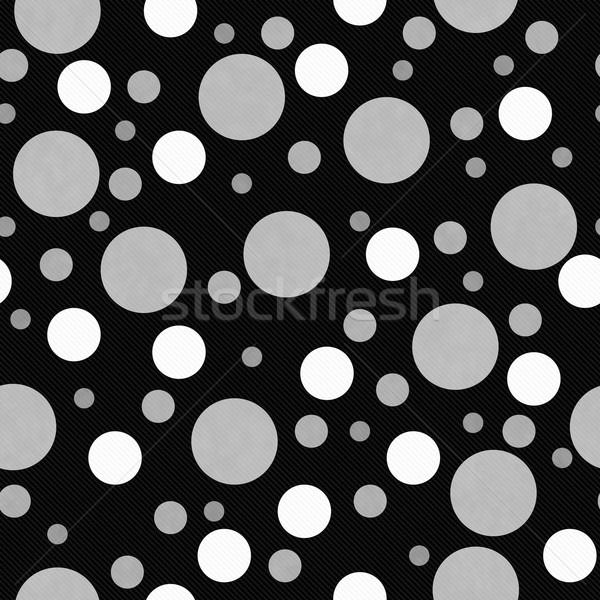 Feketefehér pötty csempe minta ismétlés polka Stock fotó © karenr