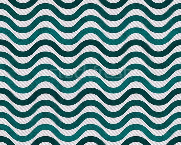 Teal and Gray Wavy  Textured Fabric Background Stock photo © karenr