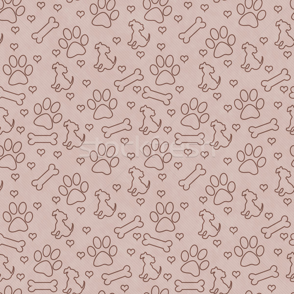 Marrón perrito azulejo patrón repetir perro marrón Foto stock © karenr